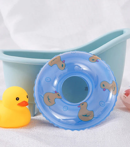 Mini bouée de bain pour enfants, jouet de piscine, anneau flottant, jouet amusant pour bébé, poupée flottante en caoutchouc, jeux gonflables