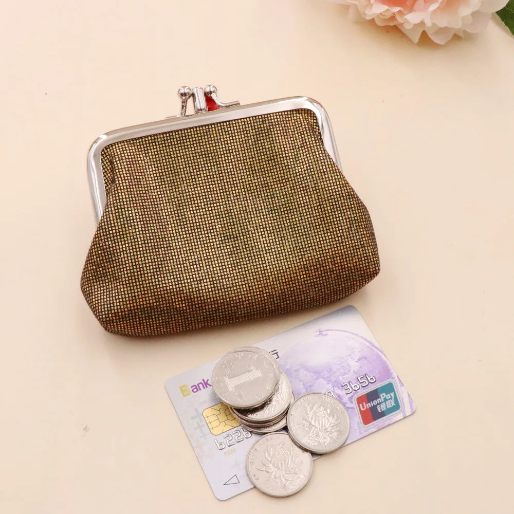 New Double Layer Women Wallets Short PU Leather Coin Purse Mini Wallet Retro Coin Purse for Women Lipstick Storage Dropshipping