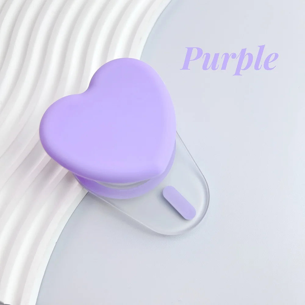 Magnetic Heart Folding Phone Grip Stand Socket Pocket for iPhone15/14/13/12 Magsafe Ring Finger Expanding Griptok Grip Tok Stand
