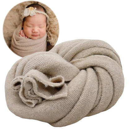 Newborn Photography Props Wrap Newborn Photoshoot Props Boys Girls Posing Backgroud Stretch Knit Blanket for Baby Photo