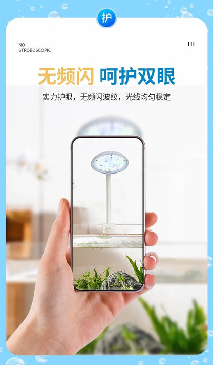 Lampe d'aquarium USB 5 W 7 W LED étanche pour aquarium, lampe sous-marine pour poissons, décoration d'aquarium, lampe pour plantes, mini lampe pour aquarium