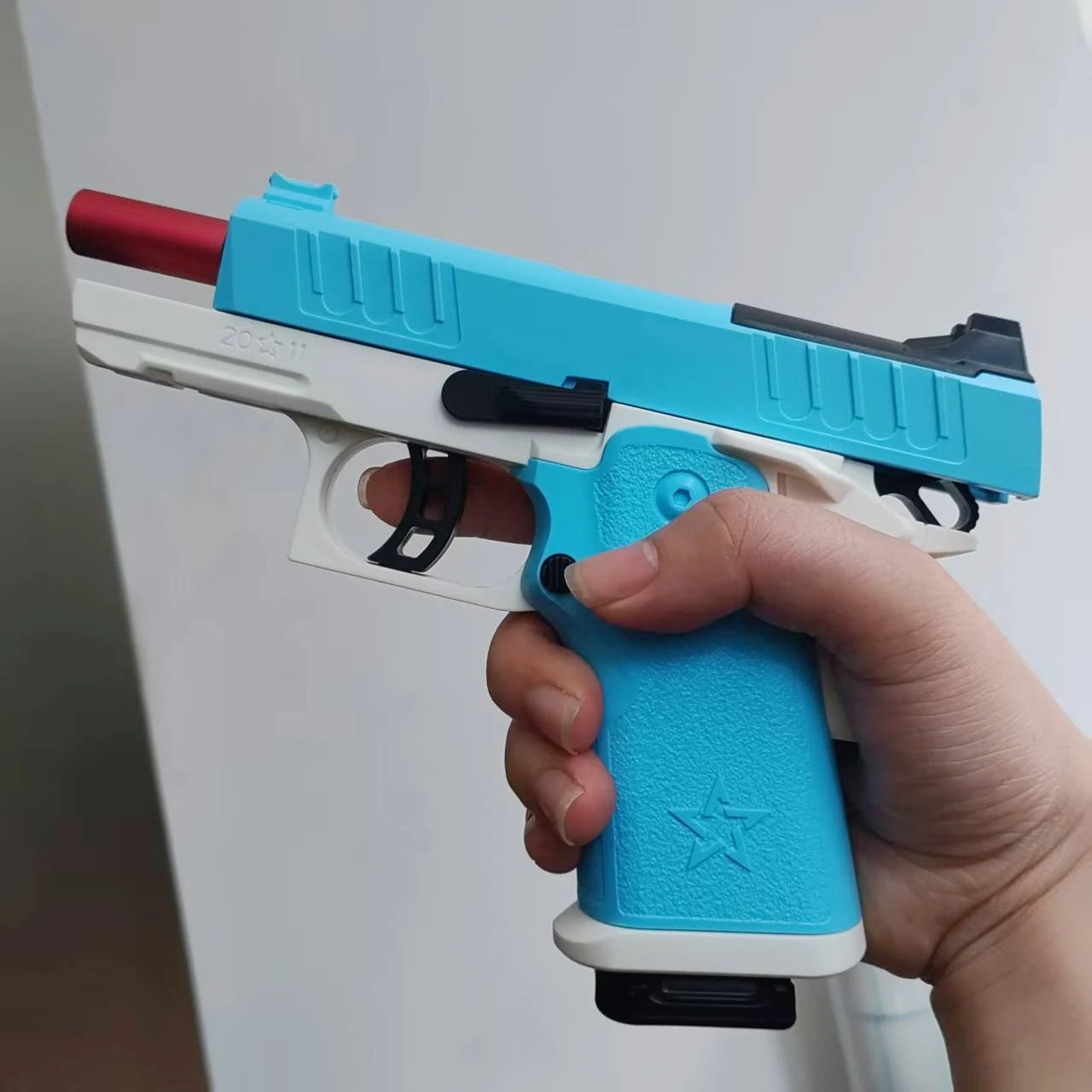 Mini 2011 Shell Throwing Mini Pistol Continuous Firing Airsoft Blowback Empty Hanging Toy Gun Outdoor CS Weapon for Boys Adult