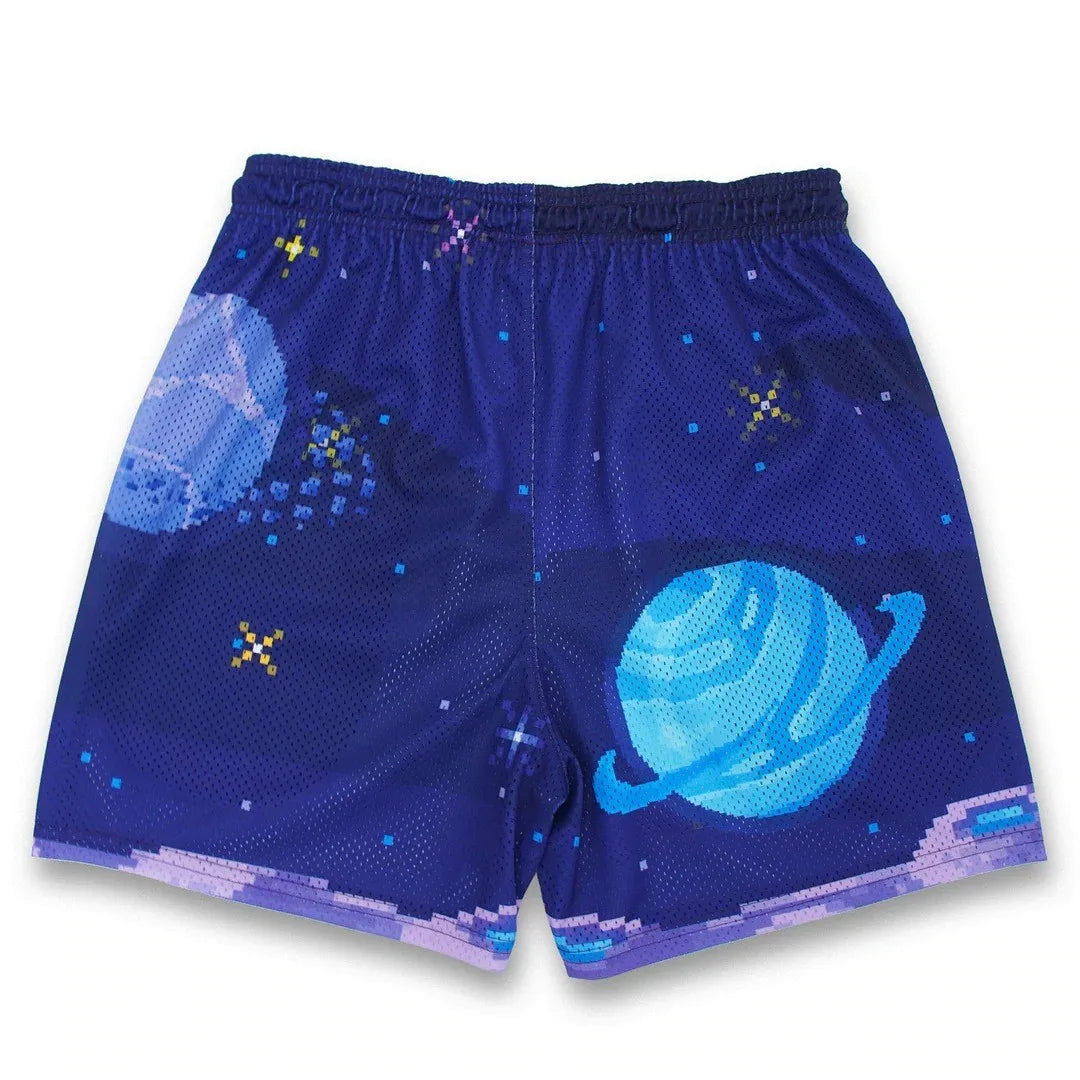 2024Summer New Digital Printing American Sports Casual Shorts Mesh Breathable and Loose Men's Short Shorts
