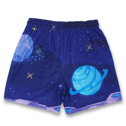 2024Summer New Digital Printing American Sports Casual Shorts Mesh Breathable and Loose Men's Short Shorts