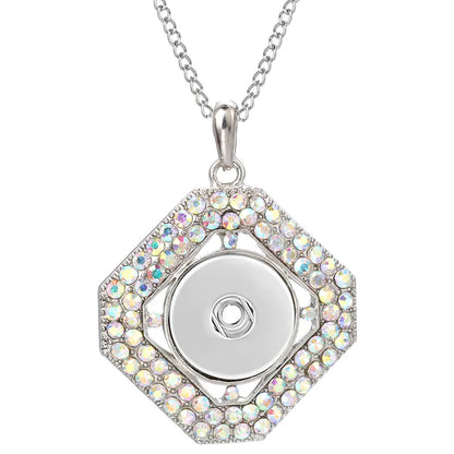 Three Color Snap Necklace Jewelry Simple Snap Pendant Necklace Fit 18mm Snaps Button Jewelry for Women Accessories ZG511