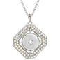 Three Color Snap Necklace Jewelry Simple Snap Pendant Necklace Fit 18mm Snaps Button Jewelry for Women Accessories ZG511