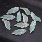 Lot de 10 pétales longs en forme de feuille, 34 x 12 mm, perles en verre de cristal faites à la main, pour la fabrication de bijoux, loisirs créatifs