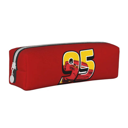 Trousses à crayons courtes personnalisées à gros visage, voitures neuves, Lightning McQueen, trousses à crayons, stylos, sacs pour enfants, fournitures scolaires, papeterie à fermeture éclair