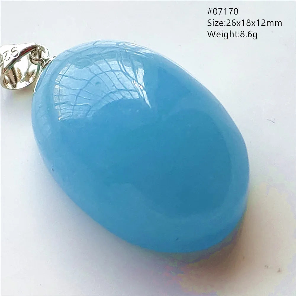 Natural Blue Aquamarine Pendant Clear Water Drop Women Men Brazil Aquamarine Crystal Necklace Jewelry AAAAA