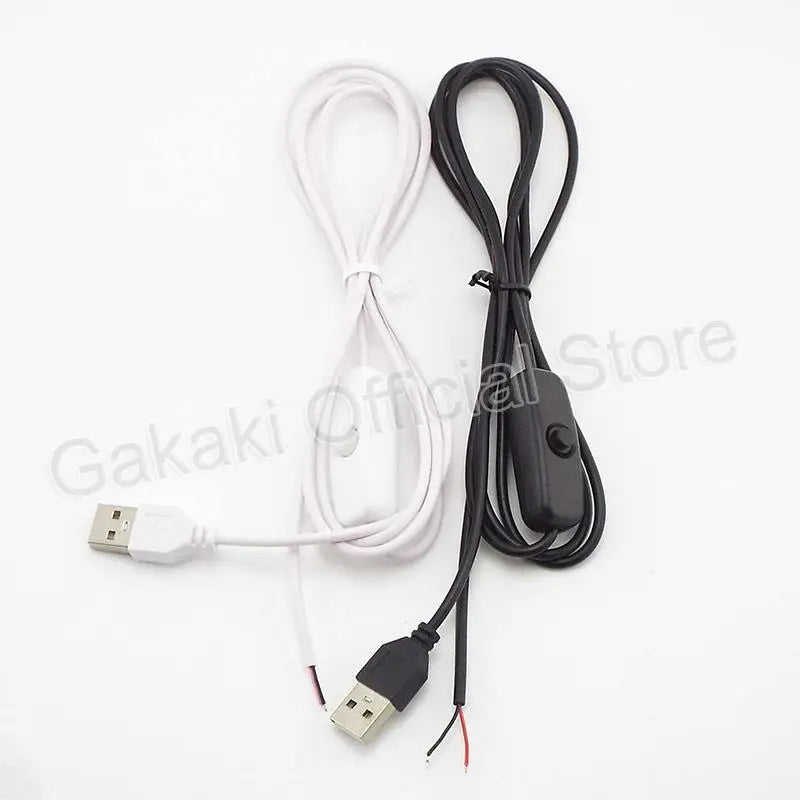 LED Strip USB Connector Cable Extension 2 pin Power Supply Wire on/off Switch Electrical  5V Wire For LED Lighting