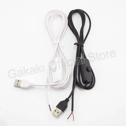 LED Strip USB Connector Cable Extension 2 pin Power Supply Wire on/off Switch Electrical  5V Wire For LED Lighting