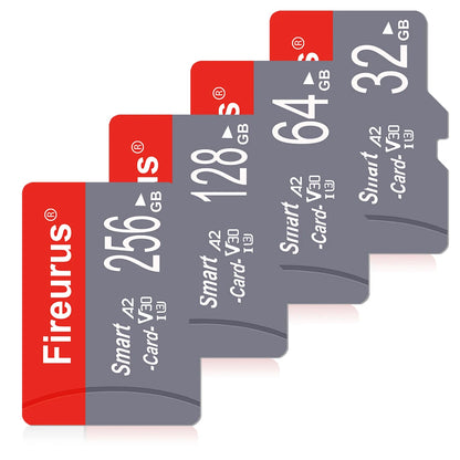 A2 V30 Fireurus High Speed Memory Card U3 32GB 64GB Micro TF SD Card 128GB 256GB TF Card For Camera Surveillance Devices