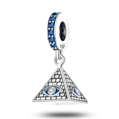 925 Sterling Silver Spots Series Charm Eiffel Tower Egypt Charms Pendant Fit MULA Original Sliver Bracelets DIY Jewelry Gifts