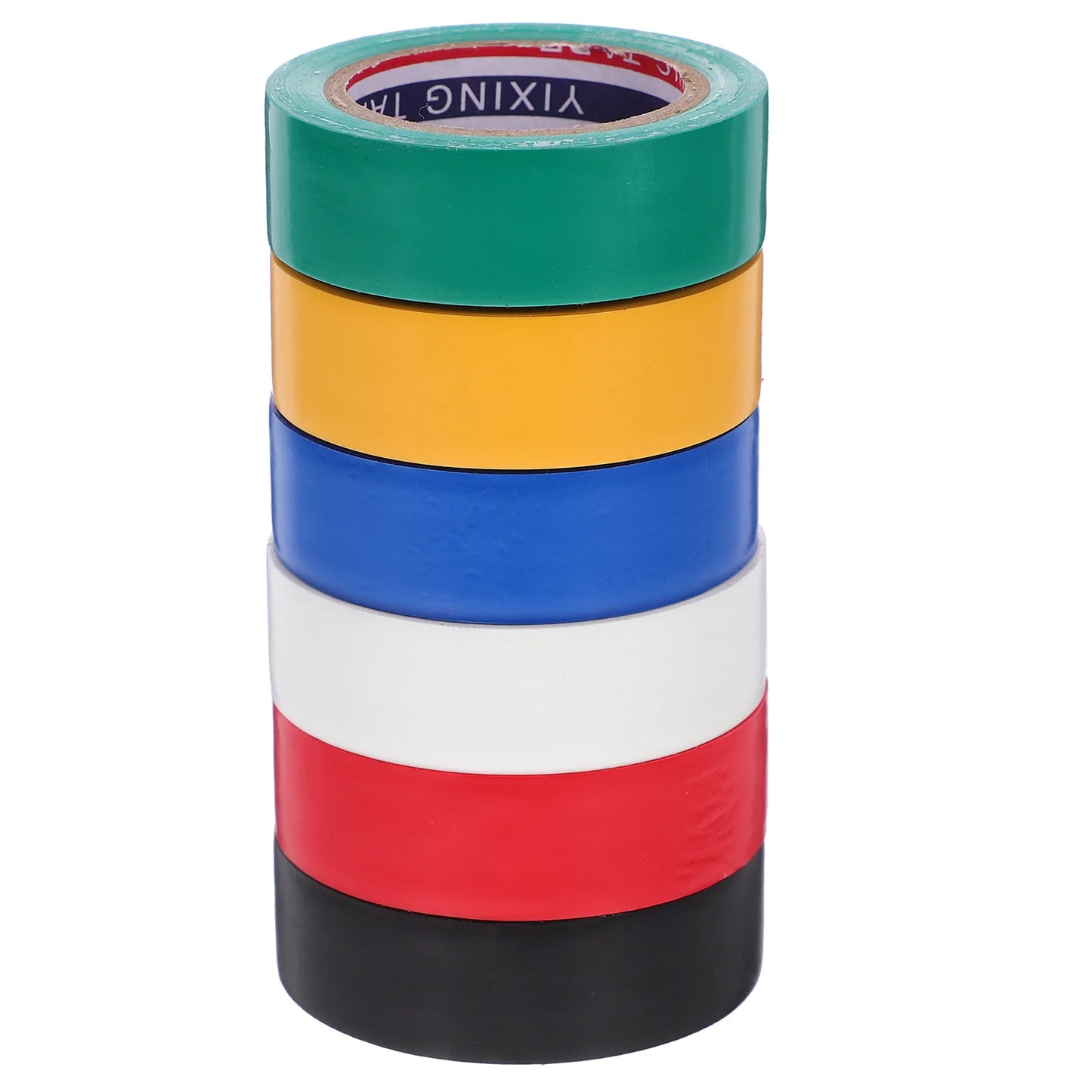 6 Rolls Insulation Tape Electrician Tape Colored Electrical Assortment Wire Protection Tapes Car Wiring Harness PVC Adhesive