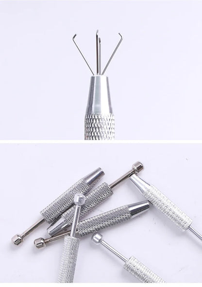 Lot de 2 outils de ramassage de bijoutier, outil de retrait de boule de perçage avec 4 broches pour petits objets, puces IC et composants électroniques