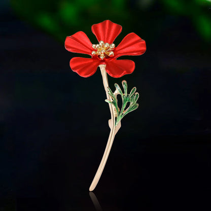 Enamel Morning Glory Brooches for Women Unisex Botanical Pins Office Party Friend Gifts Jewelry Accessories