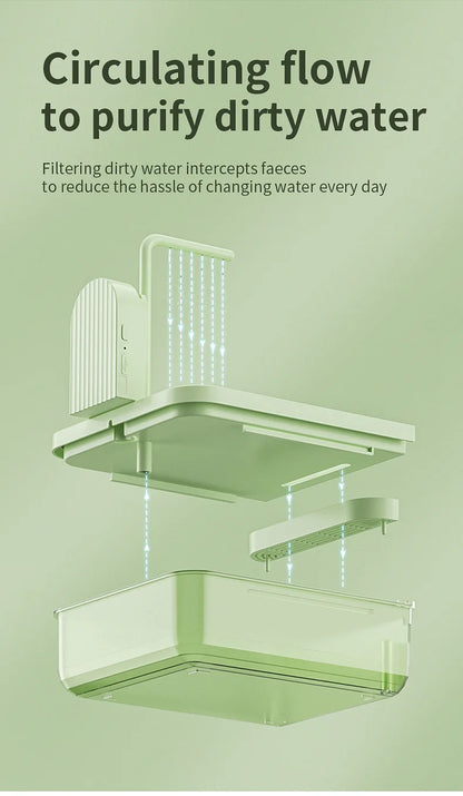 Clear Hanging Bird Bath Automatic Water Circulation Bath Shower For Bird Easy to clean Space Saving Design Bird Cage Accessory