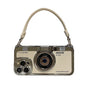 Fashion Lanyard Camera Phone Case For Apple iPhone 15 14 13 Pro Max Luxury Shockproof For 15 Plus leather Soft Cover Accessories