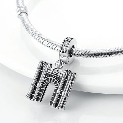 925 Sterling Silver Spots Series Charm Eiffel Tower Egypt Charms Pendant Fit MULA Original Sliver Bracelets DIY Jewelry Gifts
