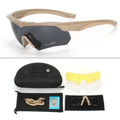 Lunettes de protection CS Airsoft coupe-vent, verres HD à 3 lentilles, pour motocross, alpinisme, sécurité