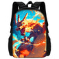 Child School Cute Anime Charizards Backpack with Lunch Bags ,Pencil Bags ,School Bags for Boys Girls Best Gift