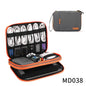 Organiseur électronique, organiseur de câbles de voyage, sac double couche pour accessoires électroniques, pour tablette 7,9", clé USB, cordons, noir