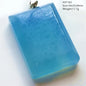Natural Blue Aquamarine Pendant Clear Water Drop Women Men Brazil Aquamarine Crystal Necklace Jewelry AAAAA