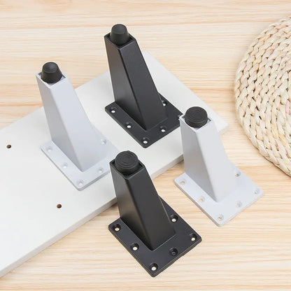 Lot de 4 pieds de meuble antidérapants, noirs et blancs, pour canapé, armoire, table