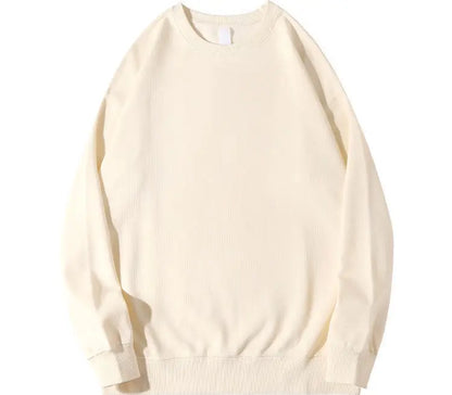 Autumn Sweatshirt Fashion Matcha Green 420g Heavy Round Neck Sweater Men's Solid Color Top Streetwear Women