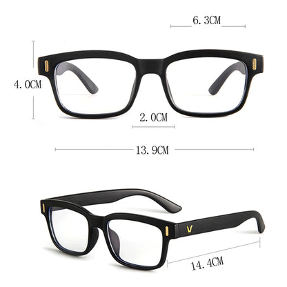 Lot de 3 lunettes carrées anti-bleues pour hommes et femmes, monture d'ordinateur, verres optiques, nouveauté 2023