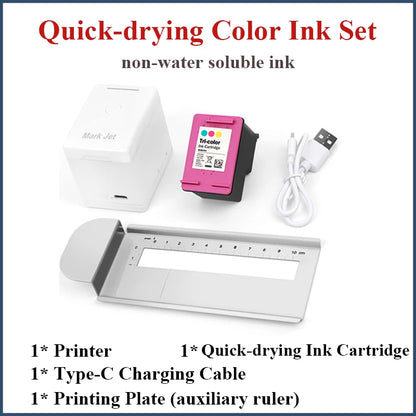 Mark Jet Mini Portable Color Printer Customized Text Smartphone Wireless Printing Handheld Inkjet Printer Tattoo Printer