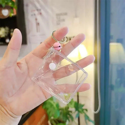 Petit porte-monnaie transparent en PVC pour femmes, enfants, filles, clés, rouge à lèvres, écouteurs, pièces de monnaie, pochette portefeuille