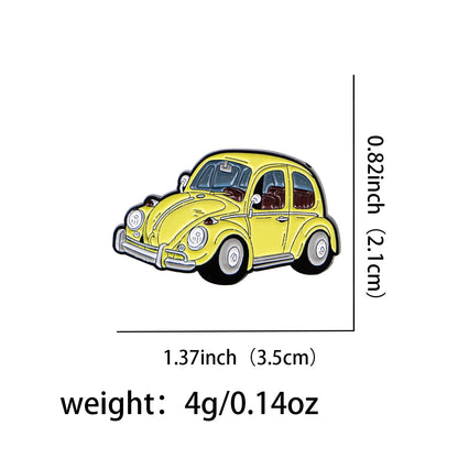 Broche en émail pour homme, motif voiture rétro coloré, pour vêtements, épingles à revers pour sacs à dos, badges, bijoux tendance