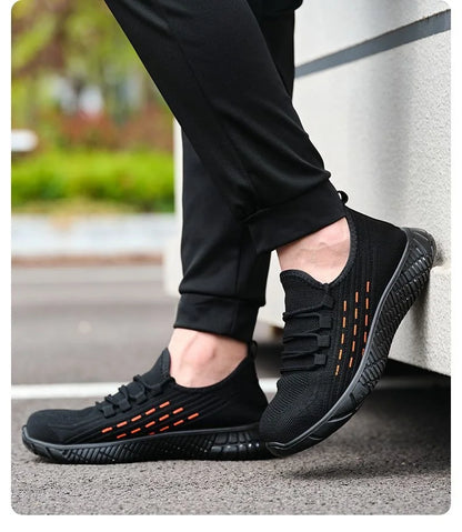 Bottes de sécurité Oulylan pour hommes, semelles solides, chaussures d'été résistantes à l'usure, embout en acier, chaussures de protection anti-écrasement pour le travail