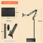 Phone Live Streaming Stand Desktop Multifunctional Overhead Shooting  Floor Tripod with Fill Light for Selfie and Video Shooting