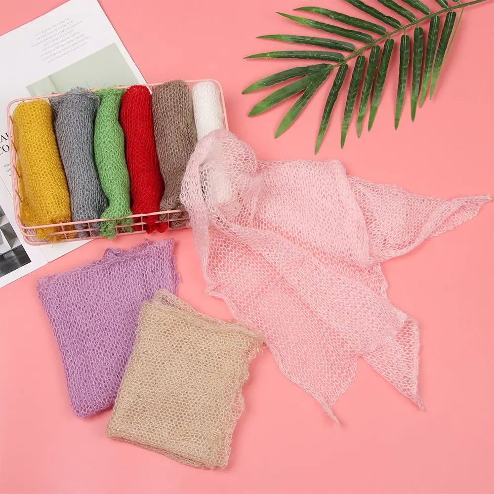 Baby Photography Props Blanket Wraps Stretch Knit Wrap Newborn Photo Wraps Boys Girls Photo Blanket