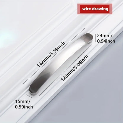 Poignées de meuble en alliage d'aluminium brossé pour porte de cuisine, tiroir, meuble moderne