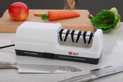 TAIDEA Top Level TG2101/TG2202 3 Stages 360 600 1000 Grit Electric Diamond Steel Sharpener Slot for  Kitchen Ceramic Knife