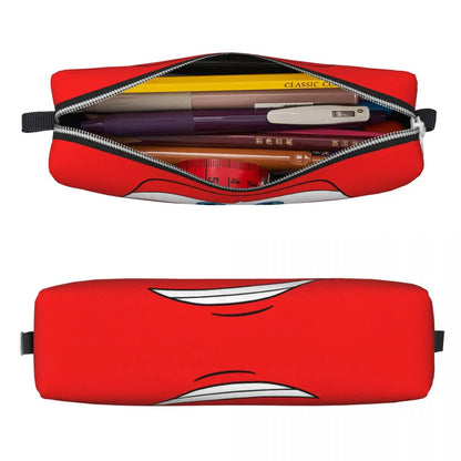 Trousses à crayons courtes personnalisées à gros visage, voitures neuves, Lightning McQueen, trousses à crayons, stylos, sacs pour enfants, fournitures scolaires, papeterie à fermeture éclair