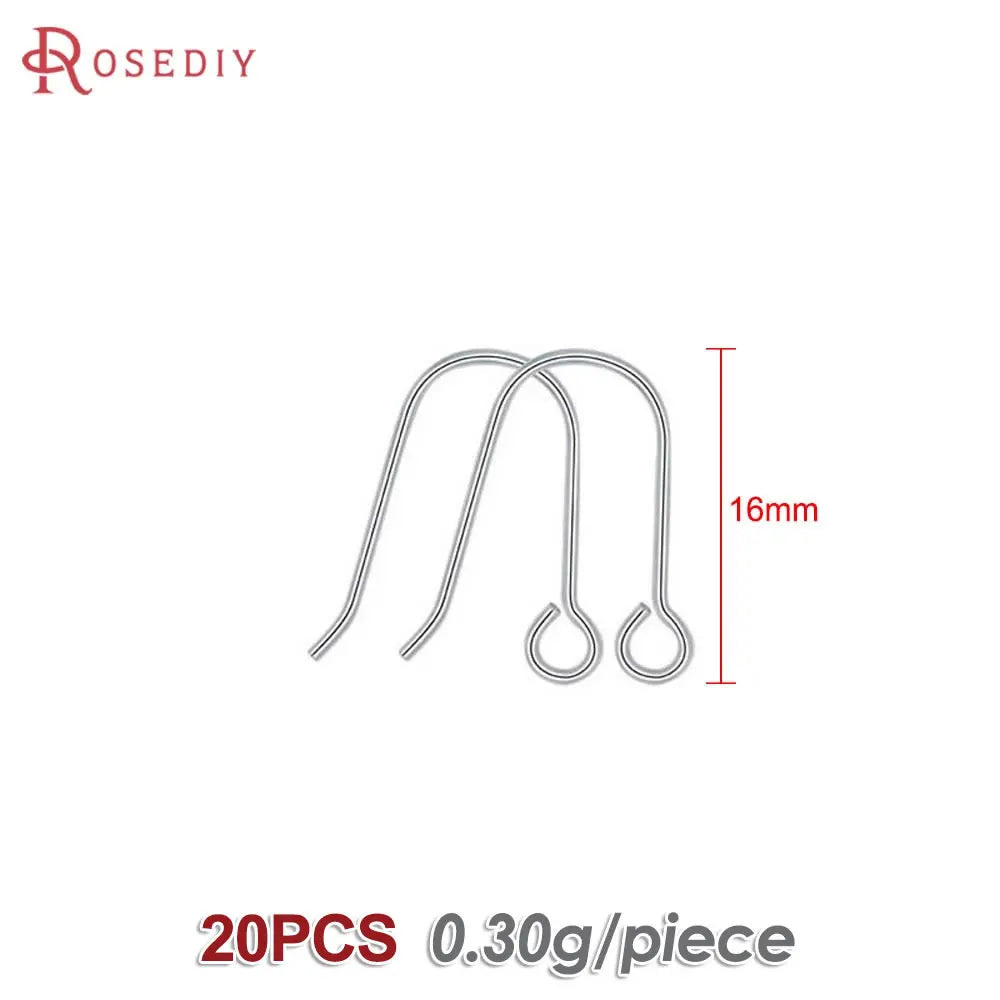 Crochets de boucles d'oreilles en laiton imitation rhodium couleur or 18 carats pour femmes, accessoires de bijoux à faire soi-même, vente en gros