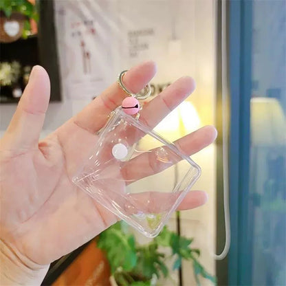 Petit porte-monnaie transparent en PVC pour femmes, enfants, filles, clés, rouge à lèvres, écouteurs, pièces de monnaie, pochette portefeuille