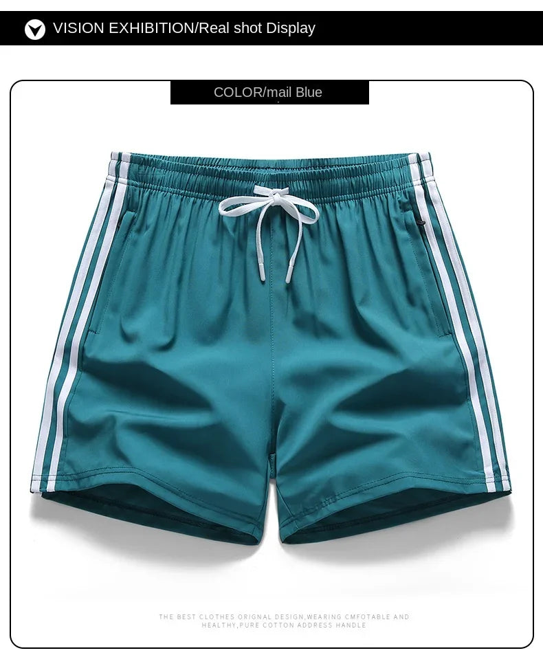 Casual Sports Three Bar Shorts Swimming Pants Fitness Pants 2025 New Summer Unisex Couples Fashion Three Piece Pants M-8XL Pants