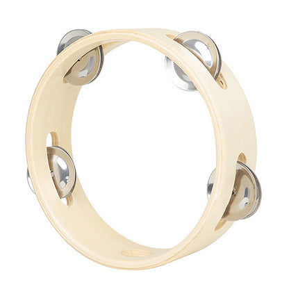 Tambourin à main en métal et bois de 15 cm, hochet à main, percussion, jeu de fête, jouet pour bébé, instrument de musique, cadeau pour enfants