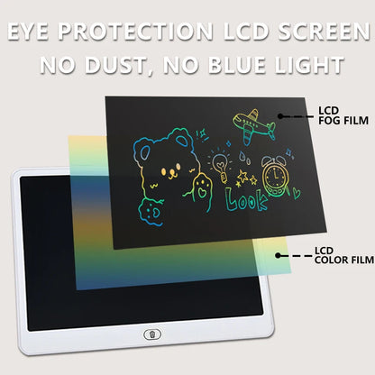 Tablette à dessin LCD 16 pouces, outils d'écriture et de peinture pour enfants, jouets éducatifs pour filles et garçons de 3, 4, 5, 6 et 7 ans