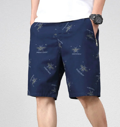 2025 New Summer Beach Shorts Men Fashion Print Casual 100% Cotton Shorts Men Plus Size Shorts 5XL Jogging Sweatpants Shorts