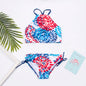 3-14 Years Flower Print Girls Kids Swimwear Summer Children Teen Students Two Pieces Swimsuit Kids Bikini Set Bathing Suit