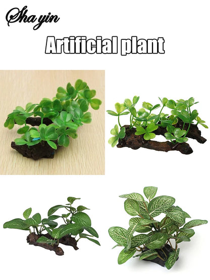 1PC Artificial Driftwood for Aquarium Decor Plastic Plant Branches Ornament for Fish Tank Decorations