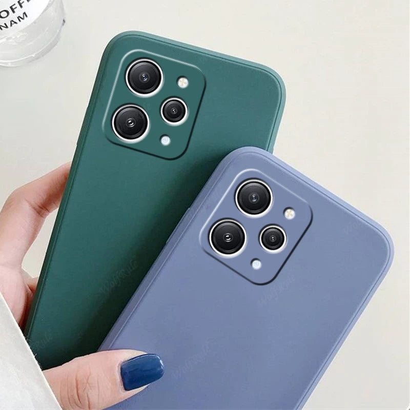 For Xiaomi Redmi 12 Case Cover Redmi 12 Capas Liquid Silicone Shockproof Back Bumper TPU Soft Case Redmi 9T 10 10C 12C 12 Fundas