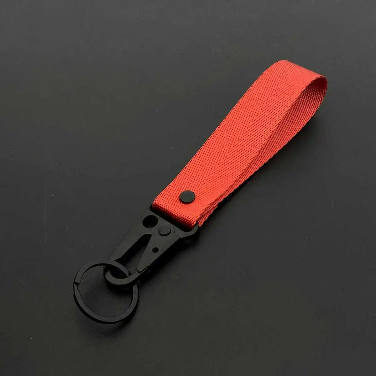Custom Logo Ribbon Keychain Men Women Motorcycle Car Keychain Ring Pendant Personalize Outdoor Eagle Beak Webbing Nylon Keyring