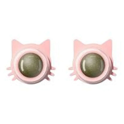 Lot de 1 à 5 balles murales rotatives à l'herbe à chat pour chaton, jouets à mâcher à lécher, nettoyage des dents, jouet à mordre pour chat d'intérieur, fournitures pour animaux de compagnie